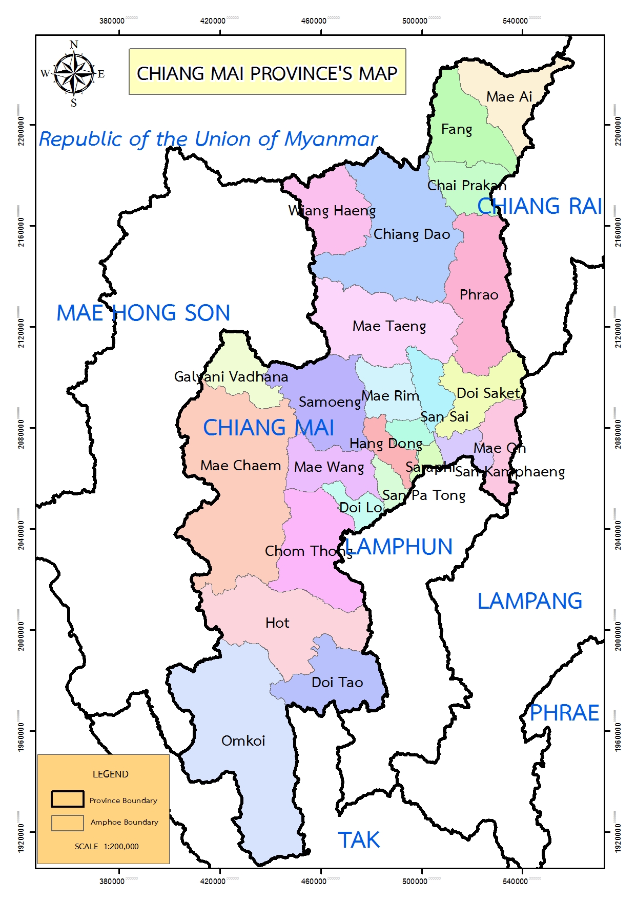 Map of Chiang Mai