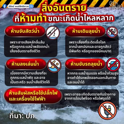 สิ่งอันตรายที่เกิดจากน้ำหลาก